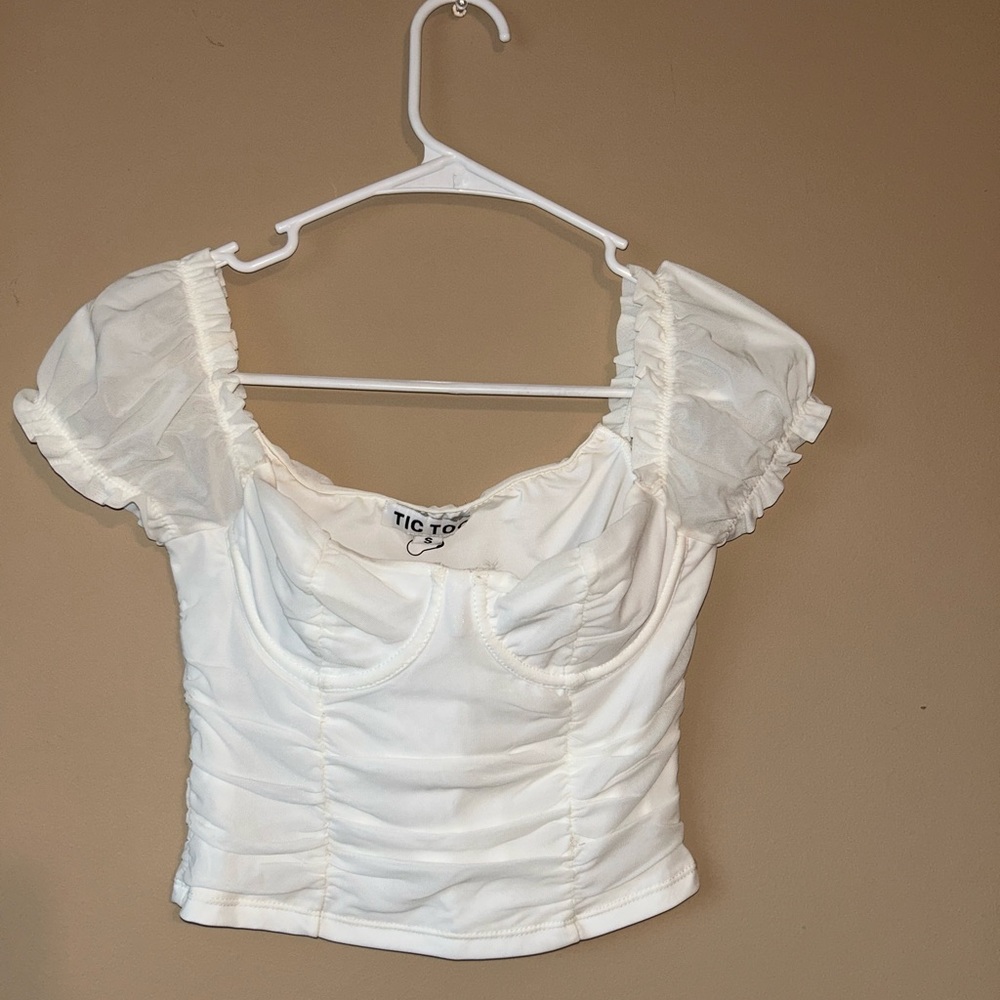 White size small corset top women’s cropped